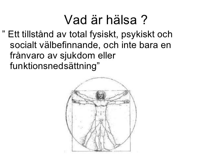 vad menas med hälsa